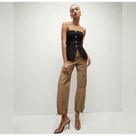 $448 NWT Veronica Beard Dari Cargo Pants Women's Size 8 Utility Y2K Sepia